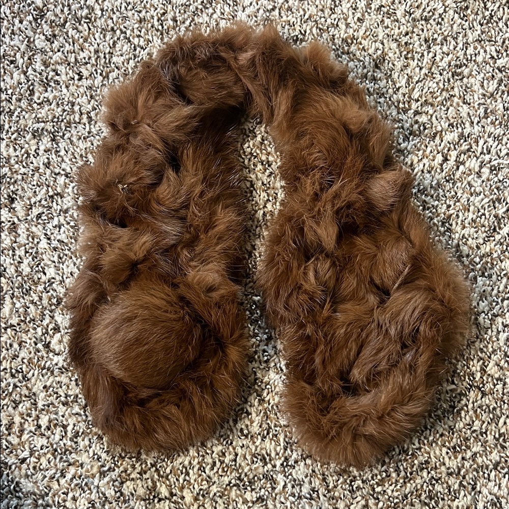Brown Authentic Fur Collar or Neck Warmer - Picture 4 of 4